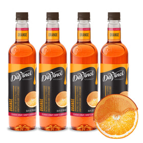 DaVinci Gourmet Classic Orange Syrup bottle highlighting vibrant citrus flavor for cocktails and coffee