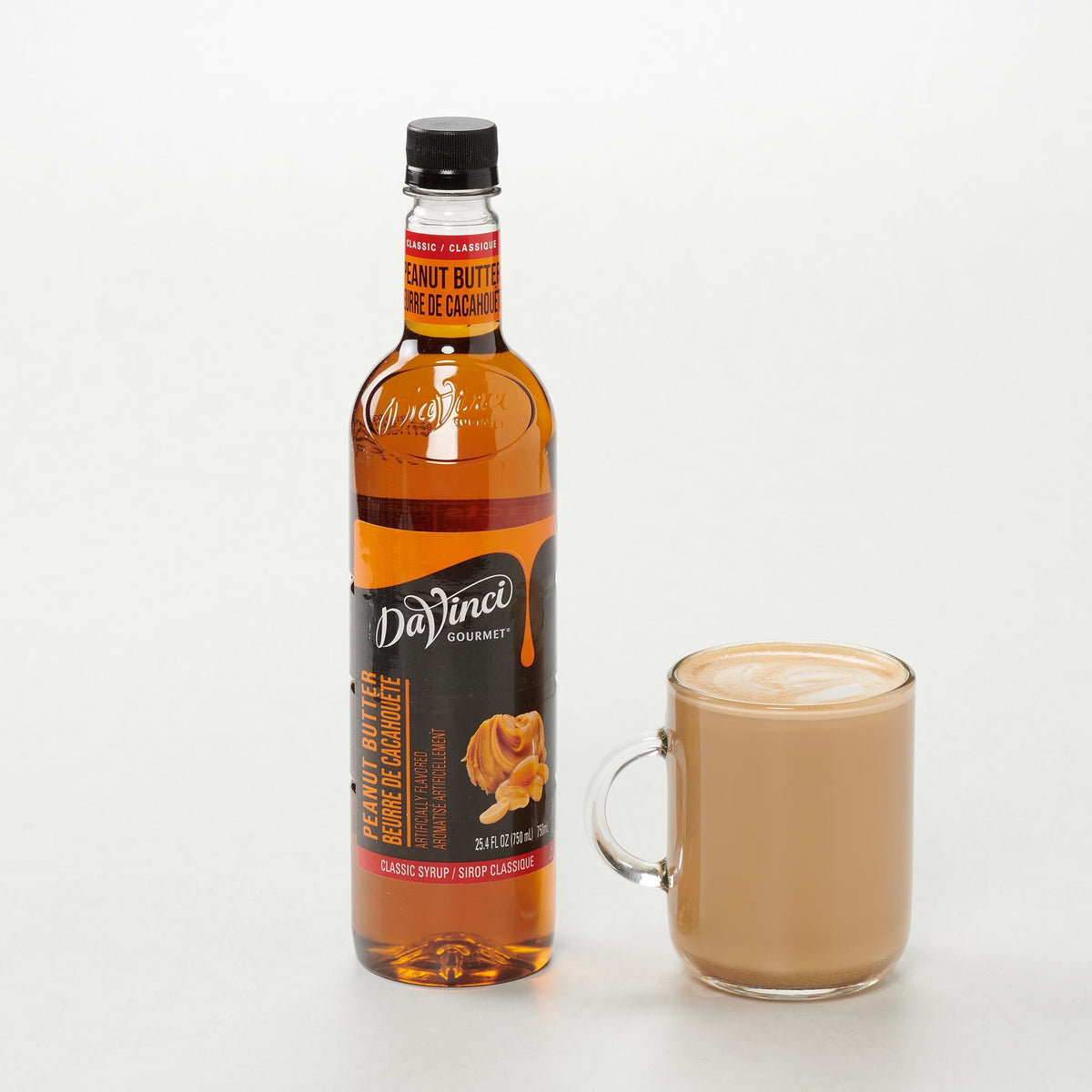 DaVinci Gourmet Classic Peanut Butter Syrup bar display ready for menu experimentation.