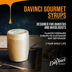 DaVinci Gourmet Classic Peanut Butter Syrup four-pack box on display.
