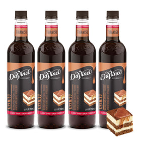 DaVinci Gourmet Classic Tiramisu Syrup bottle for cafe-quality flavor at home.