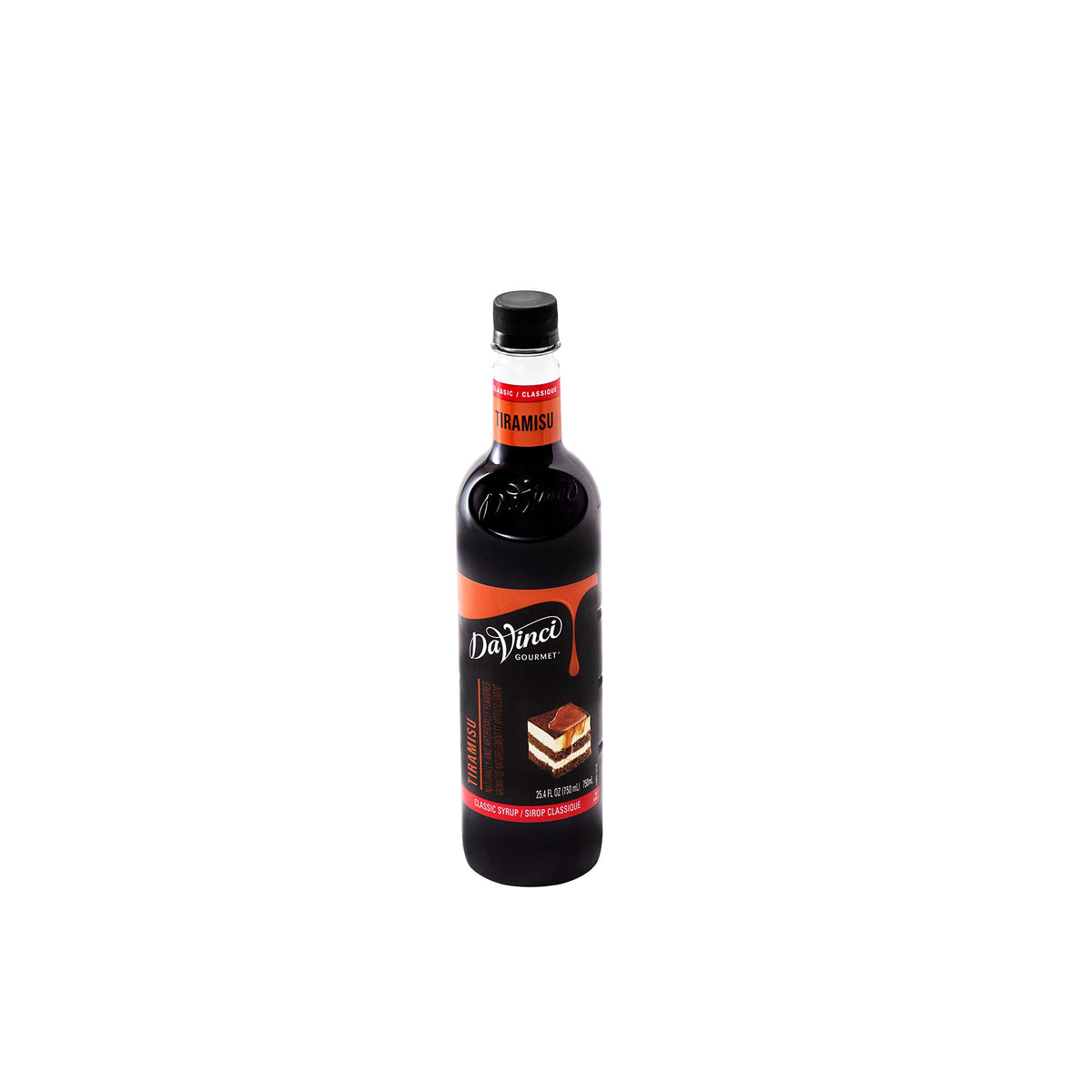 Smoothie prepared with DaVinci Gourmet Classic Tiramisu Syrup for a creamy finish.