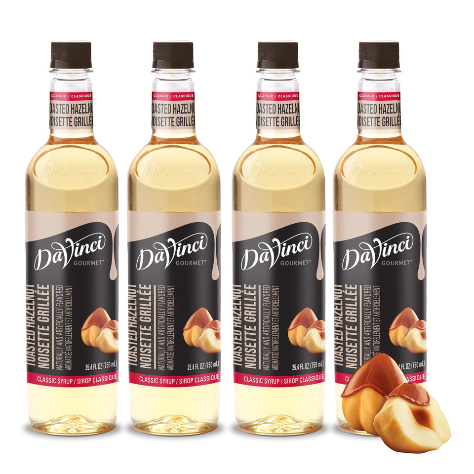 DaVinci Gourmet Classic Toasted Hazelnut Syrup bottle for premium coffee flavor