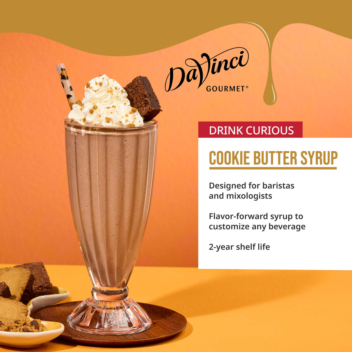 DaVinci Gourmet Cookie Butter Syrup flavor profile with cinnamon and nutmeg evokes cozy cookies