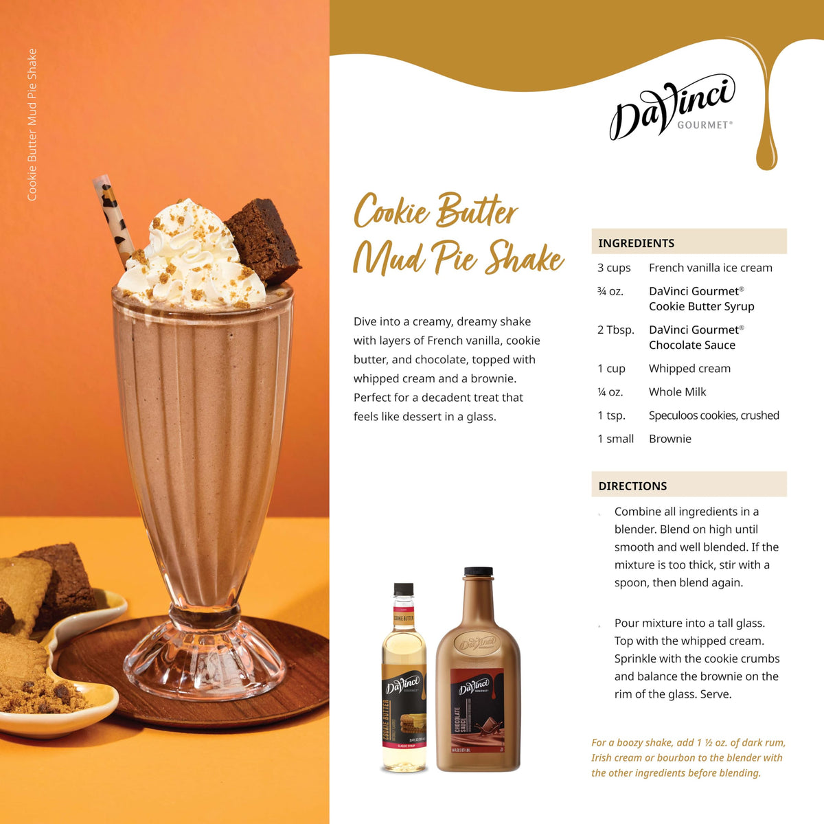 DaVinci Gourmet Cookie Butter Syrup elevates frappes and dessert drinks