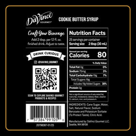 DaVinci Gourmet Cookie Butter Syrup pump demonstrates easy measurement for drinks