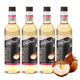DaVinci Gourmet Hazelnut Syrup bottle ready to flavor coffee.