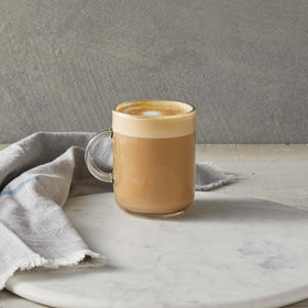 Hazelnut syrup added to shakes for rich flavor depth.