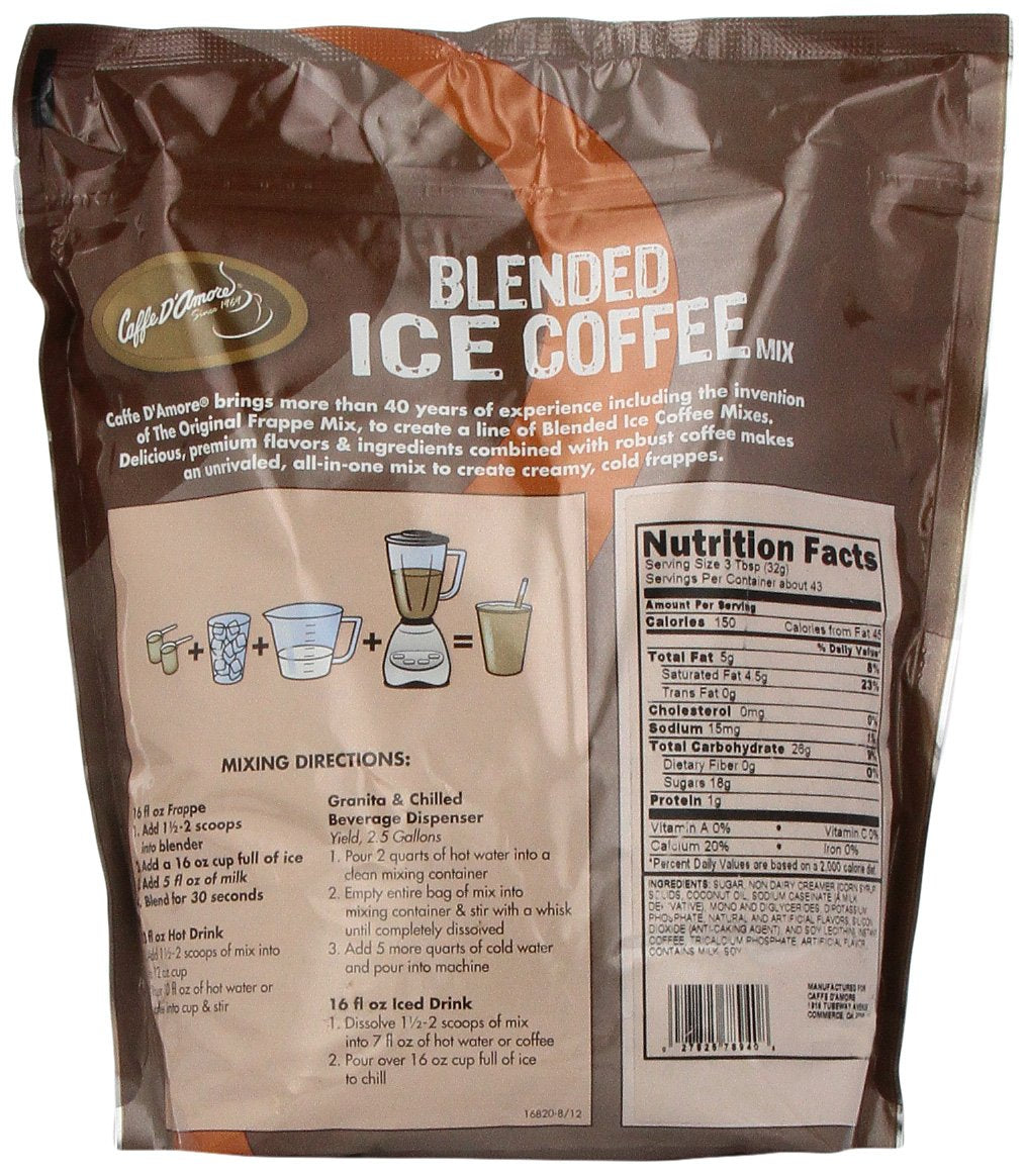 DaVinci Gourmet Iced Coffee Latte blend poured into a glass for a silky iced latte