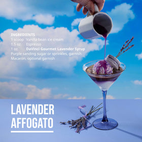 DaVinci Gourmet Lavender Syrup lemonade mix delivers balanced sweetness and perfume.