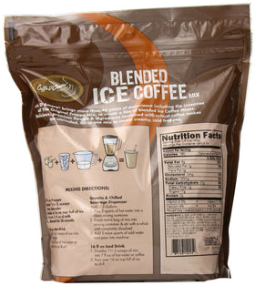DaVinci Gourmet Mocha Blended Iced Coffee Mix served in cup emphasizes creamy texture