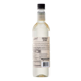 DaVinci Gourmet Naturals Coconut Syrup pour highlighting versatile use in hot and cold drinks