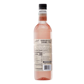 DaVinci Gourmet Naturals Hawaiian Salted Caramel pour shows smooth drizzle for beverages.