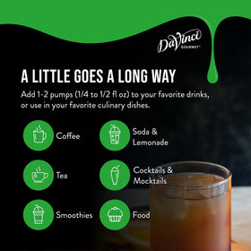 DaVinci Gourmet Naturals Irish Cream Syrup added to coffee for deeper flavor.
