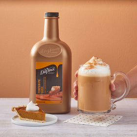 DaVinci Gourmet Pumpkin Pie Sauce drizzle over ice cream for fall treats.