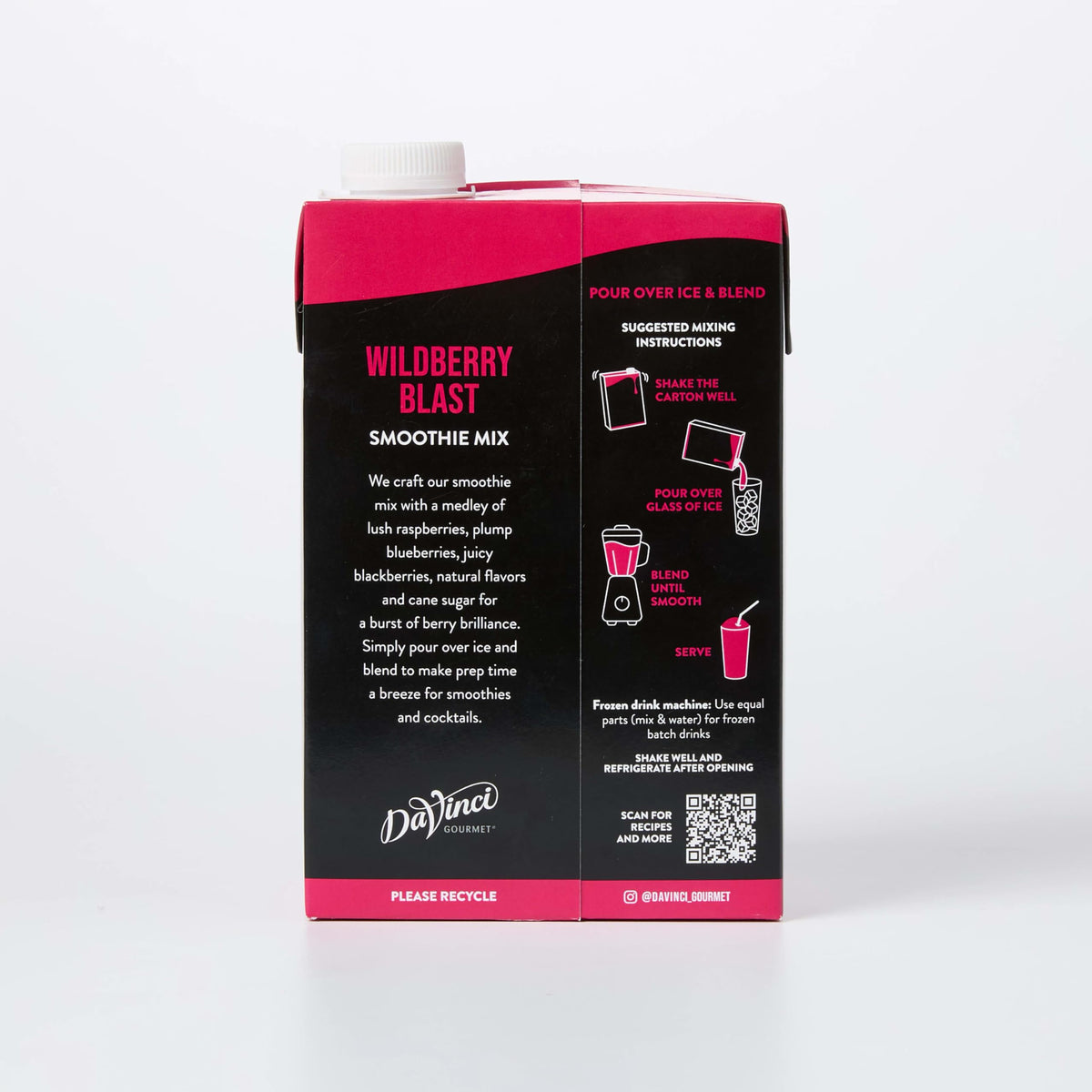 DaVinci Gourmet serving image showcases vibrant berry blend for refreshment