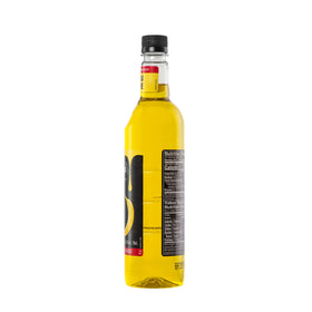 Sugar-free banana syrup bottle option included for calorie-conscious mixing.