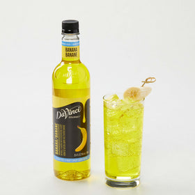 DaVinci Gourmet Sugar-Free Banana Syrup resists curdling in dairy drinks.