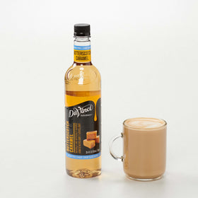DaVinci Gourmet Sugar-Free Butterscotch Syrup in cold beverage, guilt-free flavor