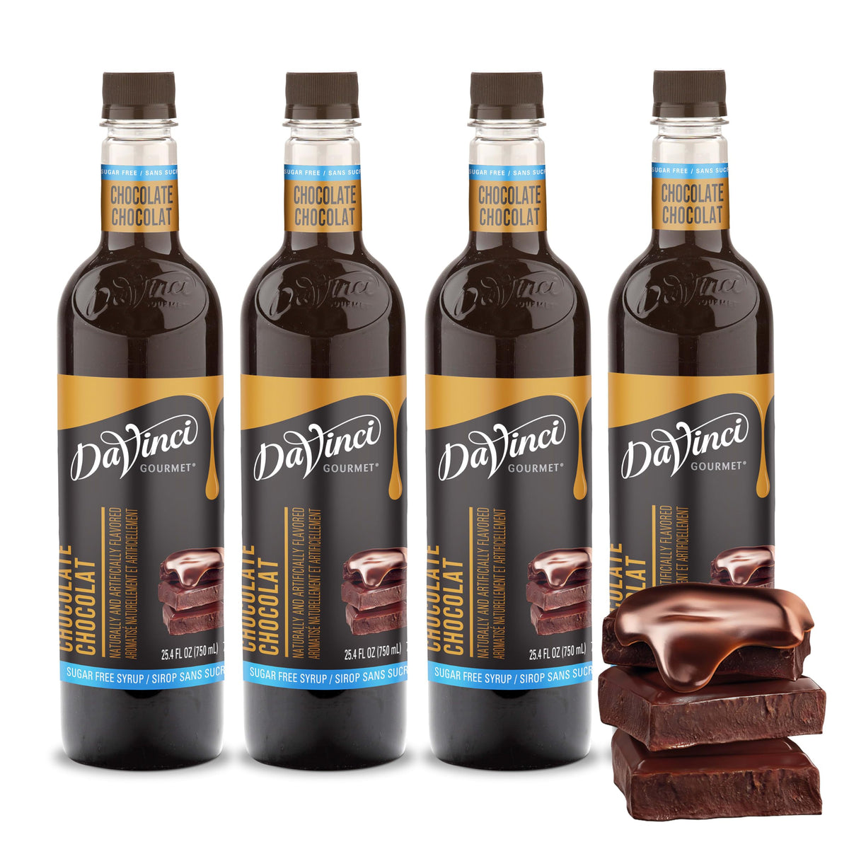 DaVinci Gourmet Sugar-Free Chocolate Syrup bottle with rich flavor