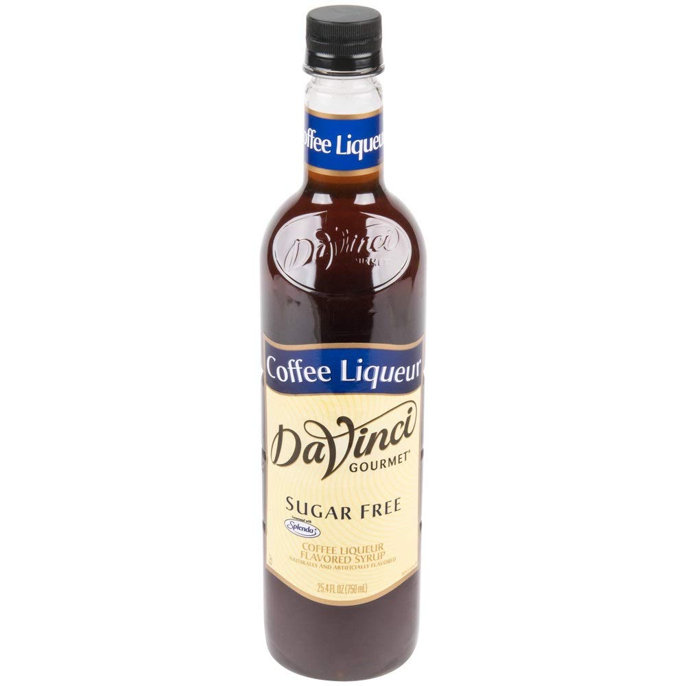 DaVinci Gourmet sugar-free coffee liqueur syrup pour-ready bottle ideal in lattes and mochas.