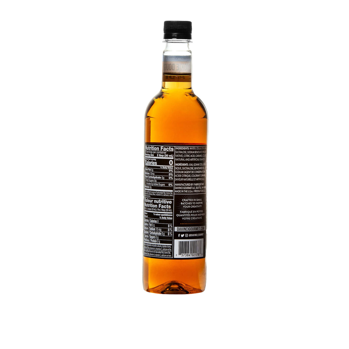 DaVinci Gourmet Sugar-Free Cookie Dough Syrup pour adds creamy flavor to coffee.