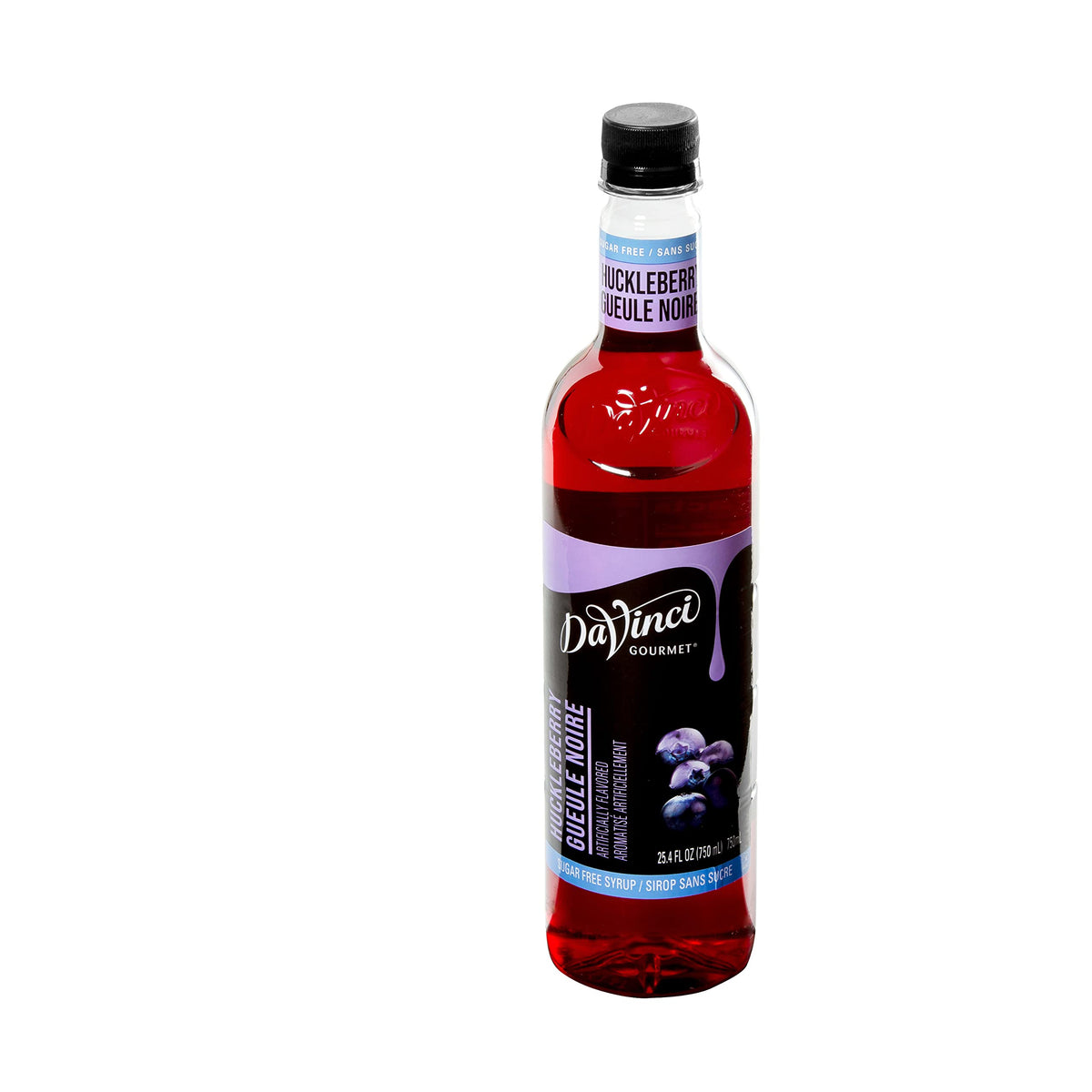Cocktail with DaVinci Sugar-Free Huckleberry Syrup illustrating versatile mocktail potential.