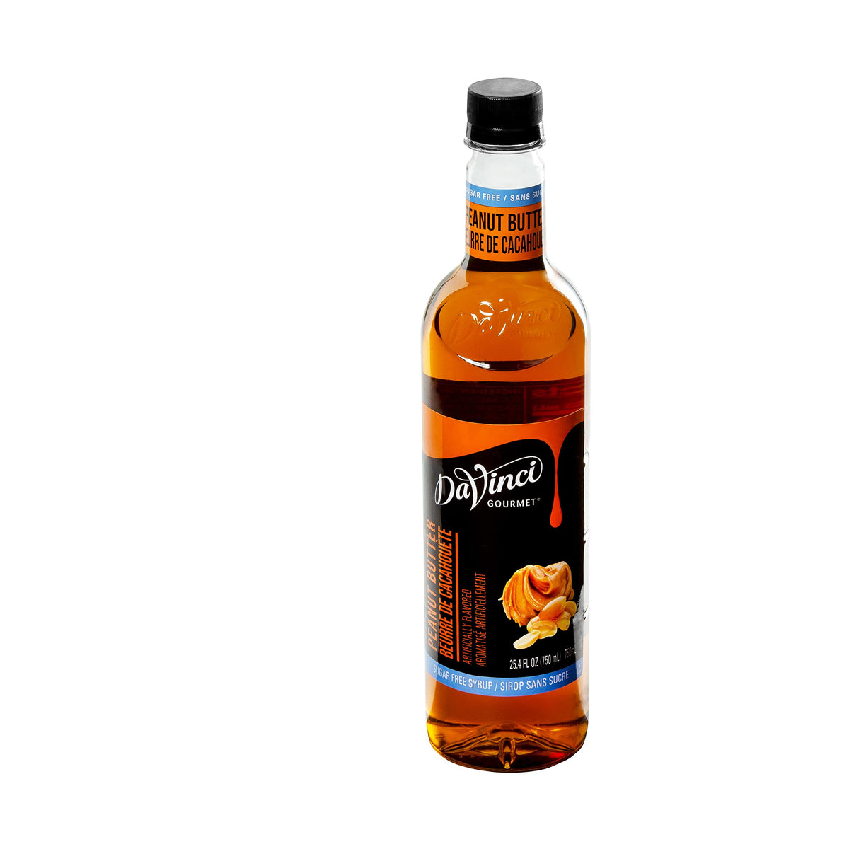 Premium back bar display with DaVinci Gourmet sugar-free peanut butter syrup
