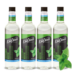 DaVinci Gourmet Sugar-Free Peppermint Syrup bottle showcases bold mint flavor with zero sugar.