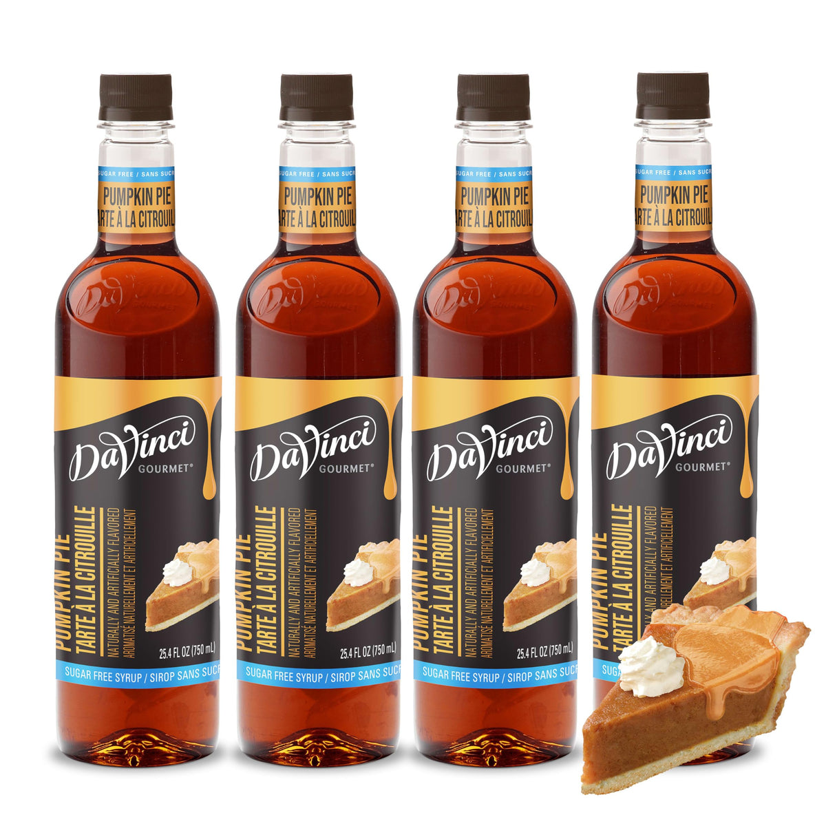 DaVinci Gourmet sugar-free pumpkin pie syrup bottle delivers year-round pumpkin flavor for beverages
