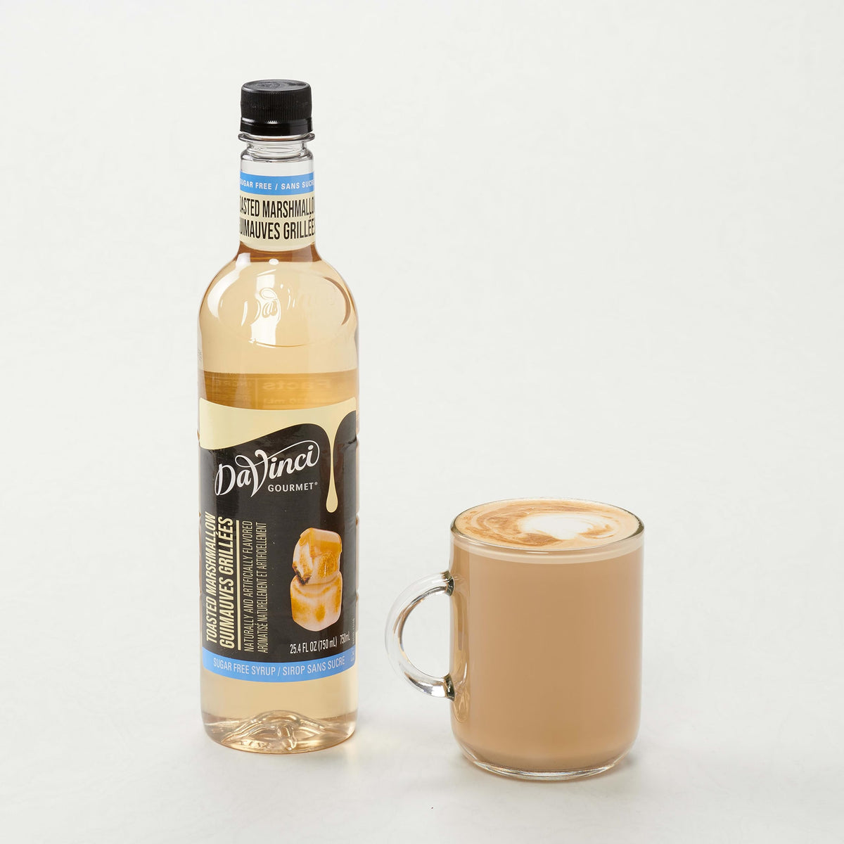 DaVinci Gourmet Sugar-Free Toasted Marshmallow syrup adds marshmallow sweetness to cocktails without sugar.