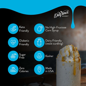 DaVinci Gourmet Sugar-Free Toasted Marshmallow syrup blends into tea for a soft marshmallow note.
