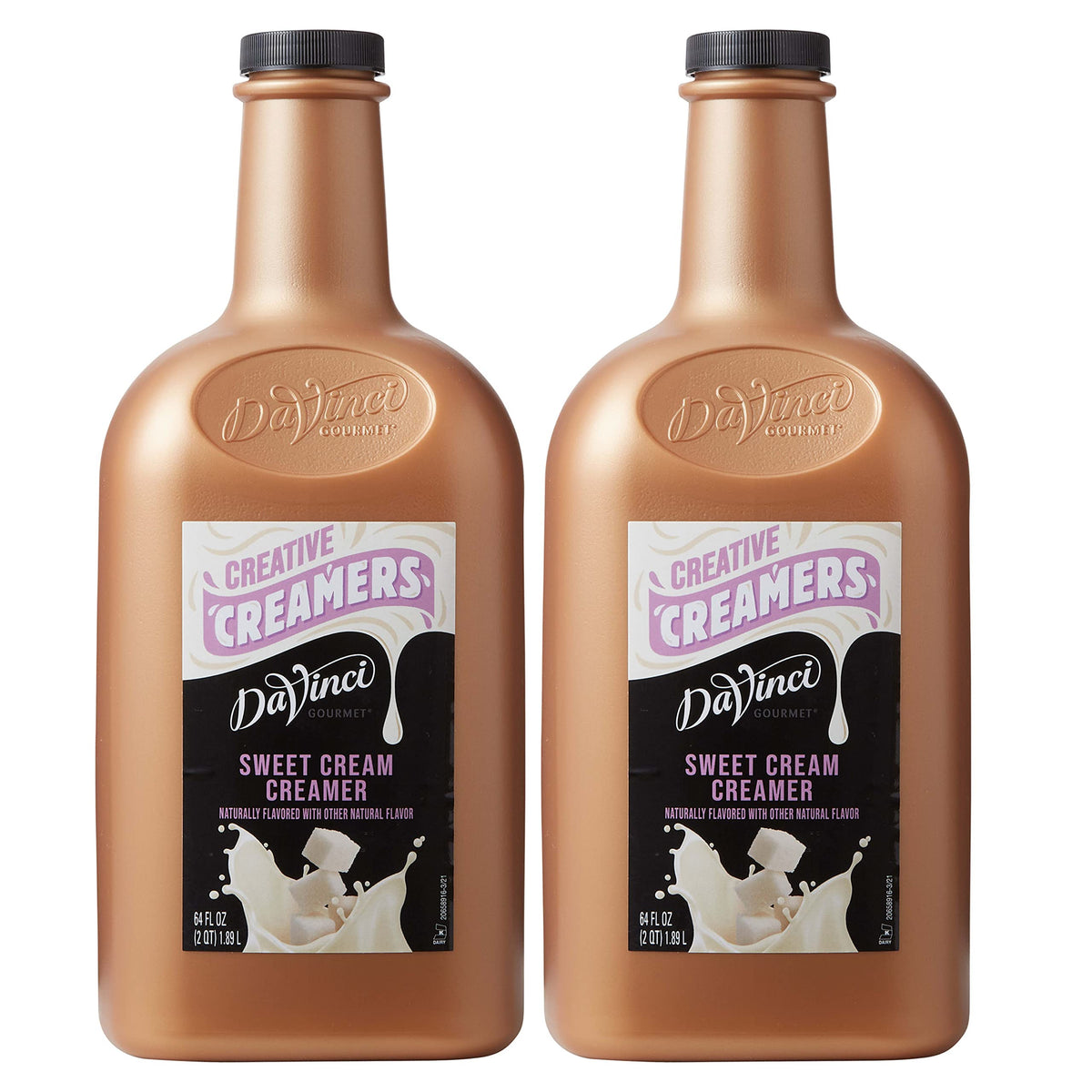 DaVinci Gourmet Sweet Cream bottle pour enhances coffee with rich creaminess.