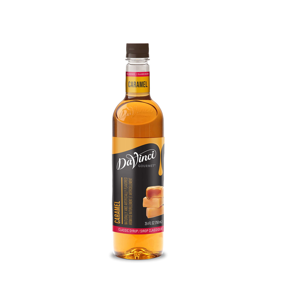 DaVinci Gourmet French Vanilla bottle adds balanced sweetness to hot or cold drinks.
