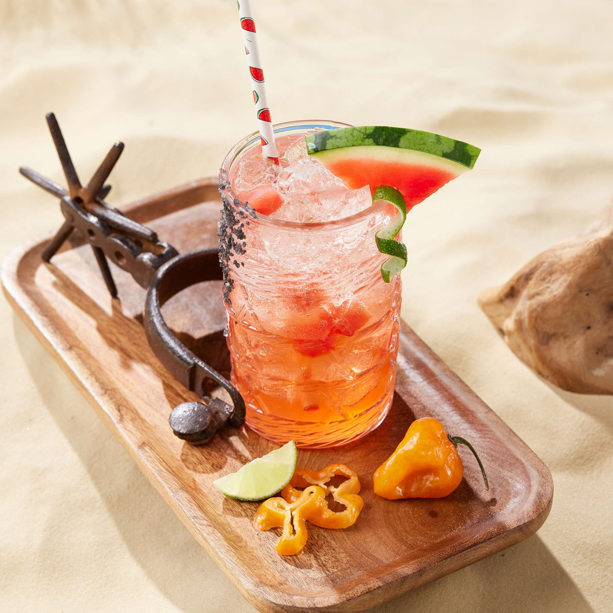Backbar display featuring DaVinci Gourmet Watermelon Syrup for versatile flavoring.