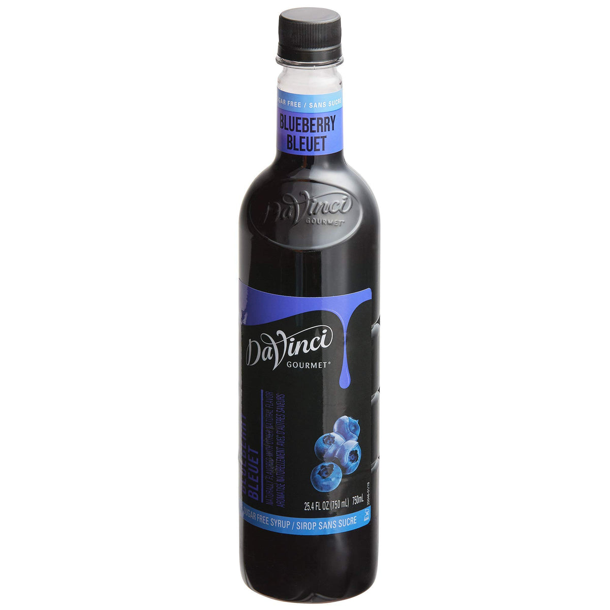 DaVinci Sugar-Free Blueberry Syrup bottle for flavoring drinks with zero sugar.