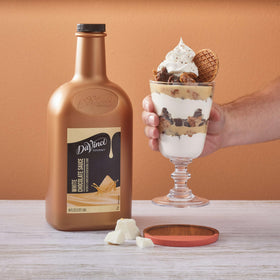 DaVinci Gourmet White Chocolate Sauce versatile for coffeehouse classics and modern creations.
