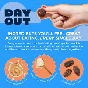 Day Out features organic superfoods blend on packaging.