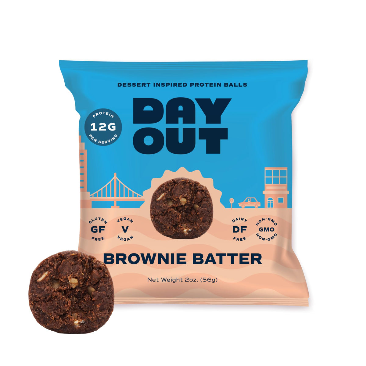 Day Out resealable packaging keeps snack bites fresh for travel.