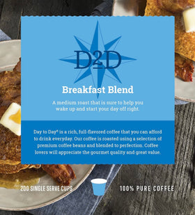 Day To Day Coffee Breakfast Blend pantry setup for busy family mornings.