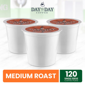 Day To Day Coffee Donut Blend packaging shows kosher certification seal for trusted quality.