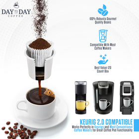 Morning routine setup with Day To Day Coffee to jumpstart busy days.