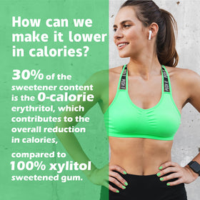 Spearmint flavor close-up highlighting sugar-free freshness after meals