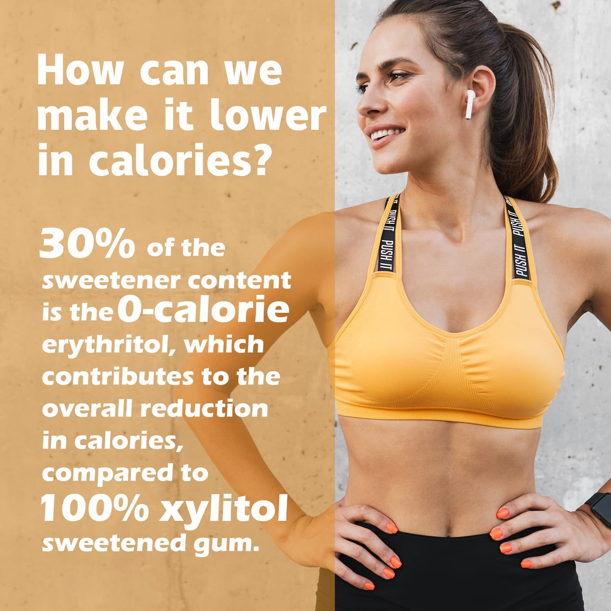 DC24 Daily Care Xylitol Gum bottle design emphasizing non-GMO ingredients
