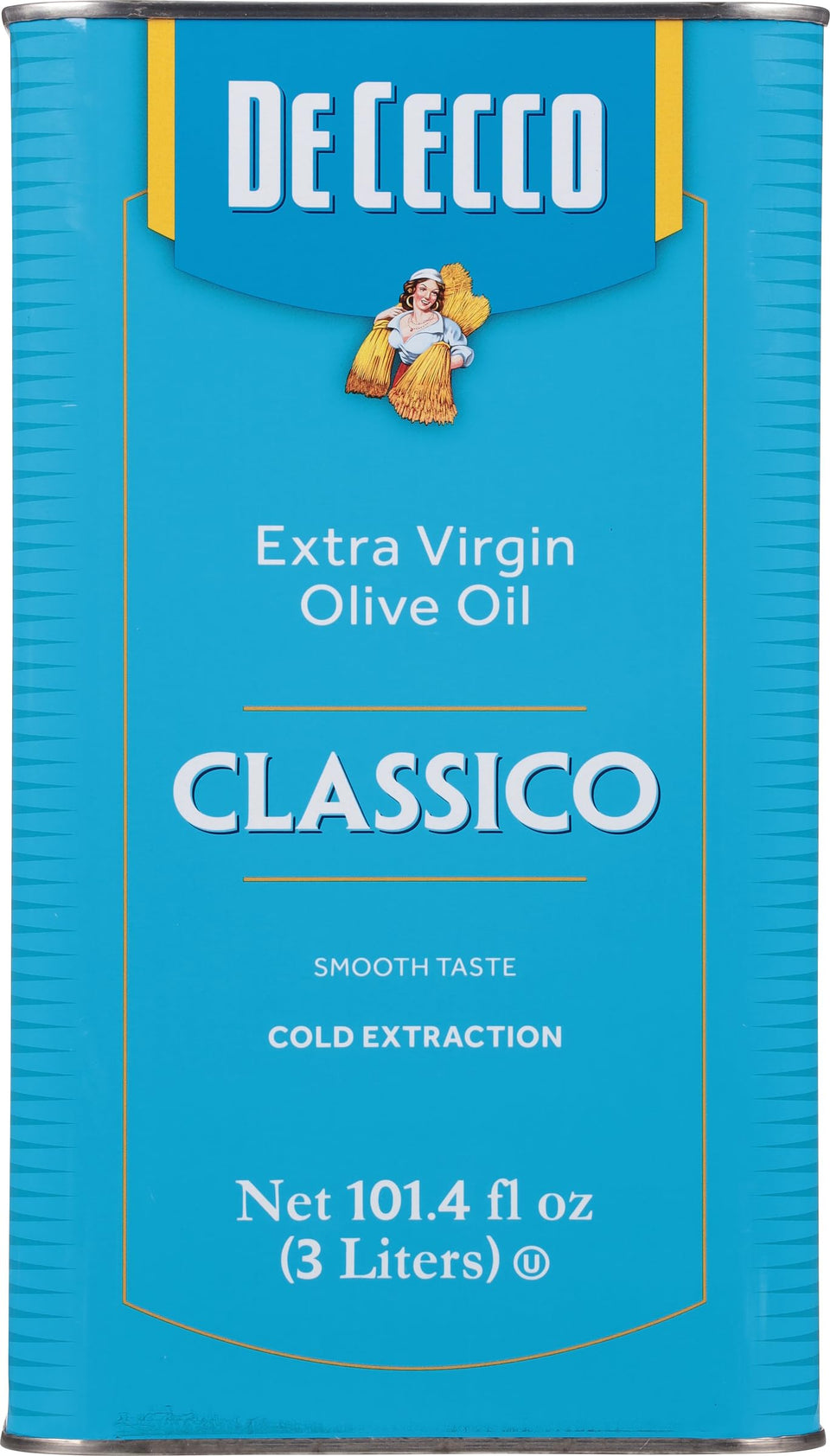 De Cecco Classico olive oil bottle pour showing smooth cooking finish