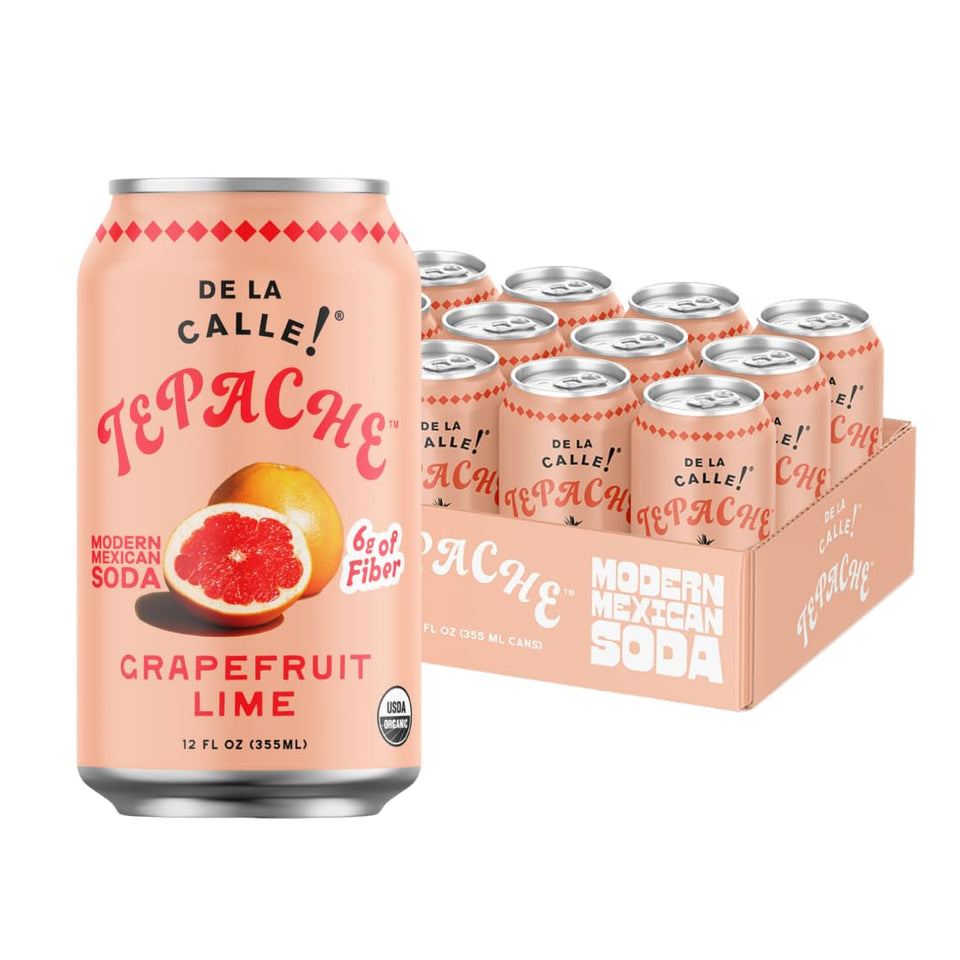 De La Calle Tepache Grapefruit Lime bottle showing crisp organic flavor for everyday refreshment