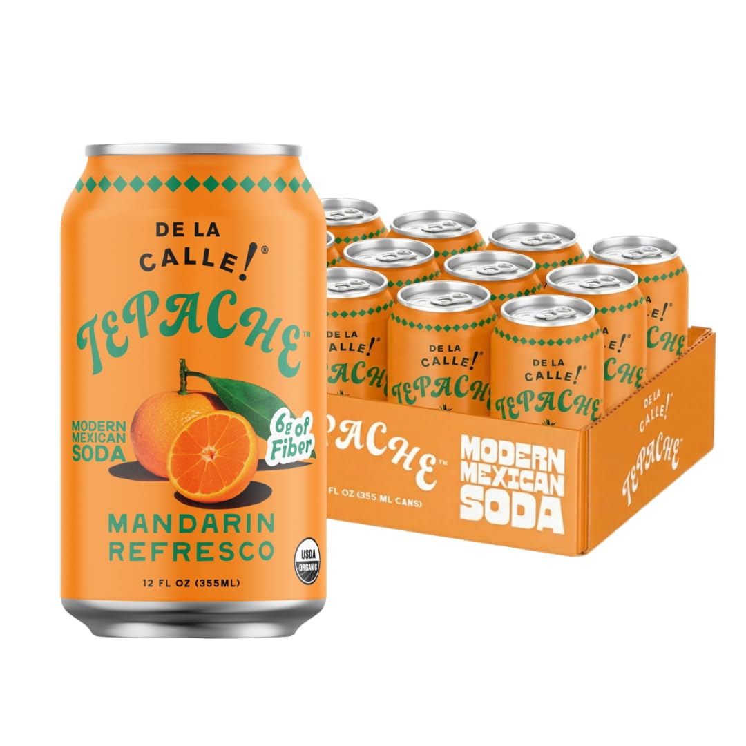 De La Calle Tepache Mandarin bottle-front view highlighting a refreshing non-alcoholic beverage