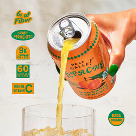 De La Calle Tepache Mandarin pour shot showing sparkling pineapple notes with cinnamon hint