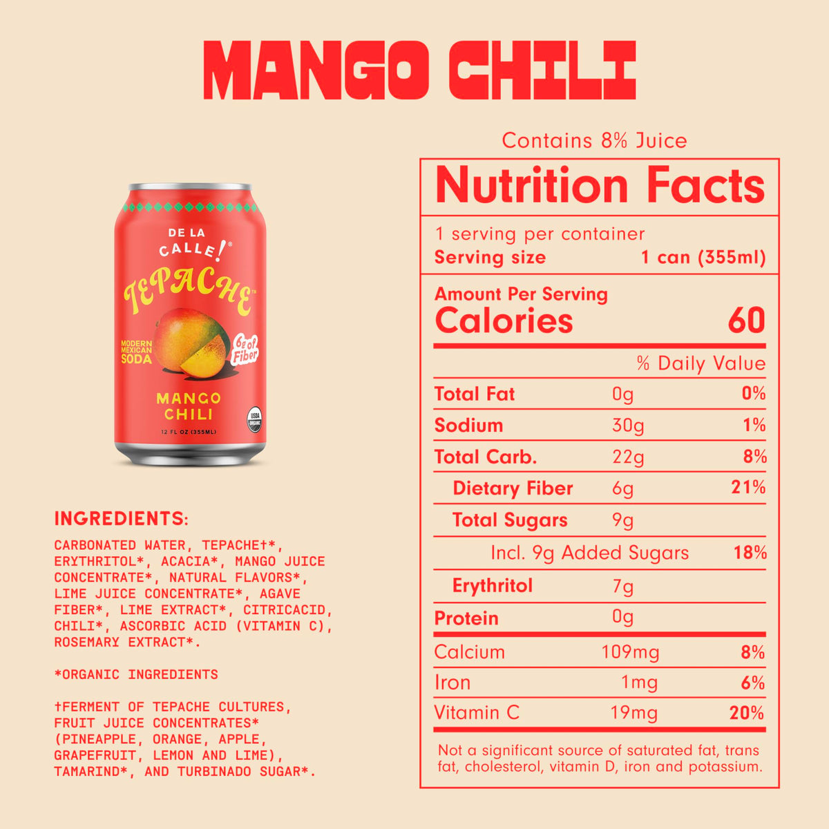 De La Calle Tepache Mango Chili mocktail shows versatile non alcoholic option for any party.