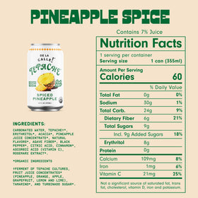 De La Calle Tepache Pineapple Spice bottle with organic pineapple ingredients.