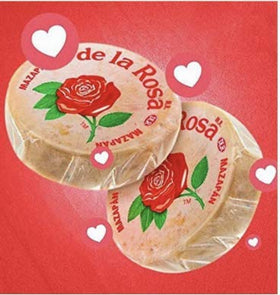 De la Rosa Mazapan serving plate with few pieces.